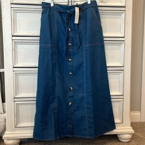 NWT modest denim skirt